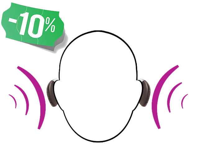 10% скидка на второй слуховой аппарат